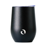 DRINCO® 12oz Insulated Wine Tumbler Glass (Matte Charcoal) by Orchid Lavender Tumblers