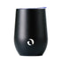 DRINCO® 12oz Insulated Wine Tumbler Glass (Matte Charcoal) by Orchid Lavender Tumblers