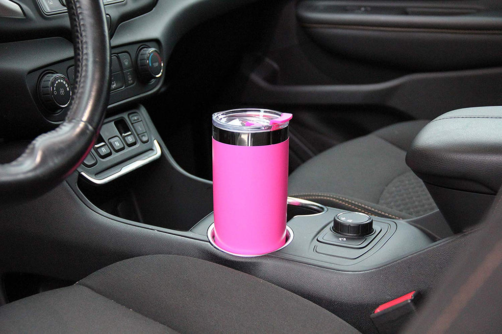 DRINCO® 20oz Insulated Tumbler Spill Proof Lid 2 Straws(Island Pink) by Orchid Lavender Tumblers