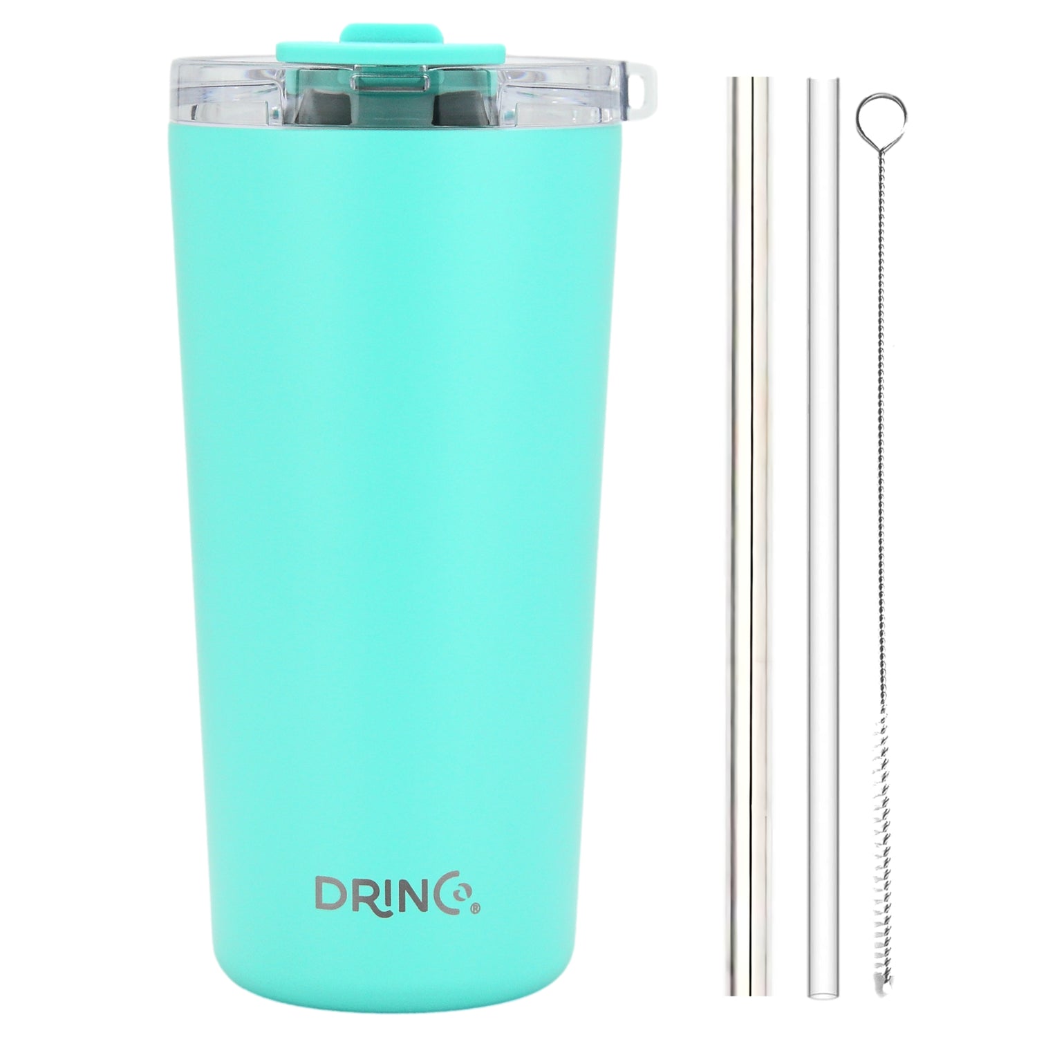 DRINCO® Seattle 20oz Insulated Tumbler Spill Proof Lid w/straw-Teal by Orchid Lavender Tumblers