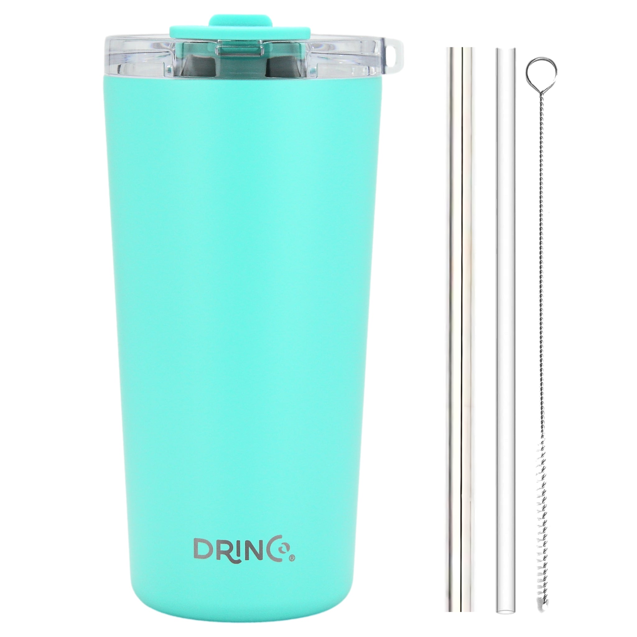 DRINCO® Seattle 20oz Insulated Tumbler Spill Proof Lid w/straw-Teal by Orchid Lavender Tumblers