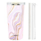 DRINCO® Seattle 20oz Insulated Tumbler Leakproof w/straw-Rosa Gold by Orchid Lavender Tumblers