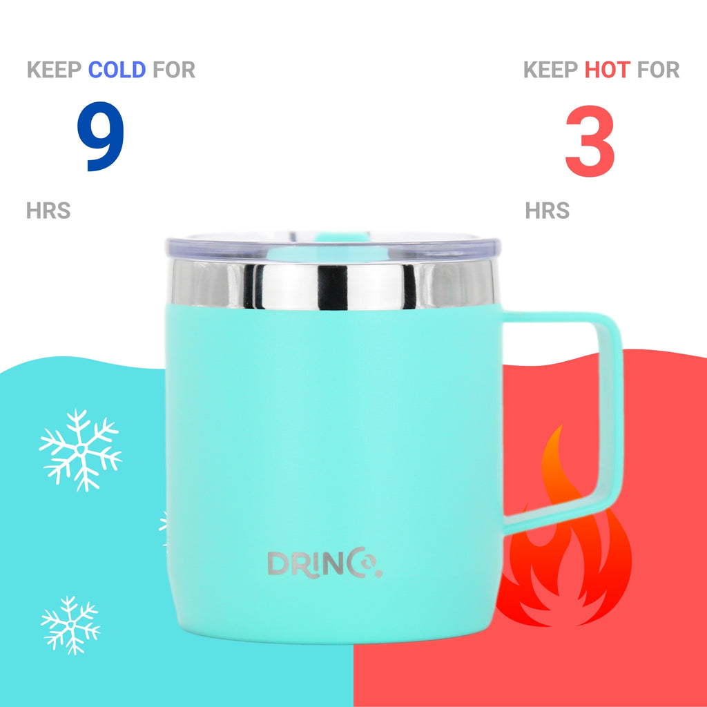 DRINCO® 14 oz Coffee Mug Vacuum Insulated Camping Mug Double Wall by Orchid Lavender Travel Mugs