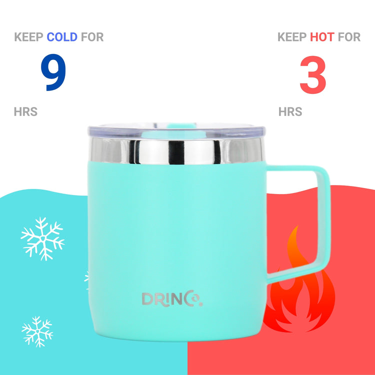 DRINCO® 14 oz Coffee Mug Vacuum Insulated Camping Mug Double Wall by Orchid Lavender Travel Mugs