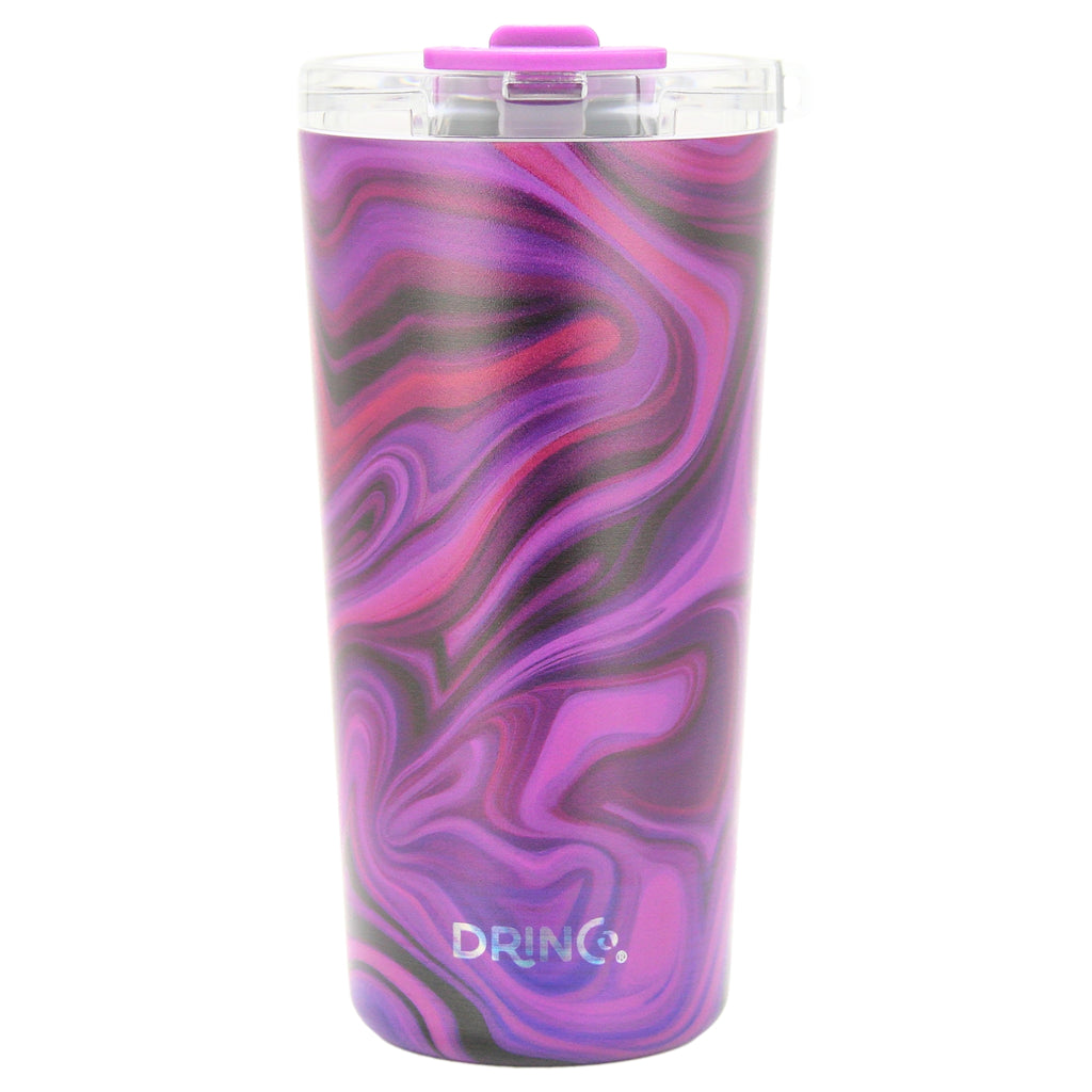DRINCO® Seattle 20oz Insulated Tumbler Leakproof w/straw-Purple Swirl by Orchid Lavender Tumblers