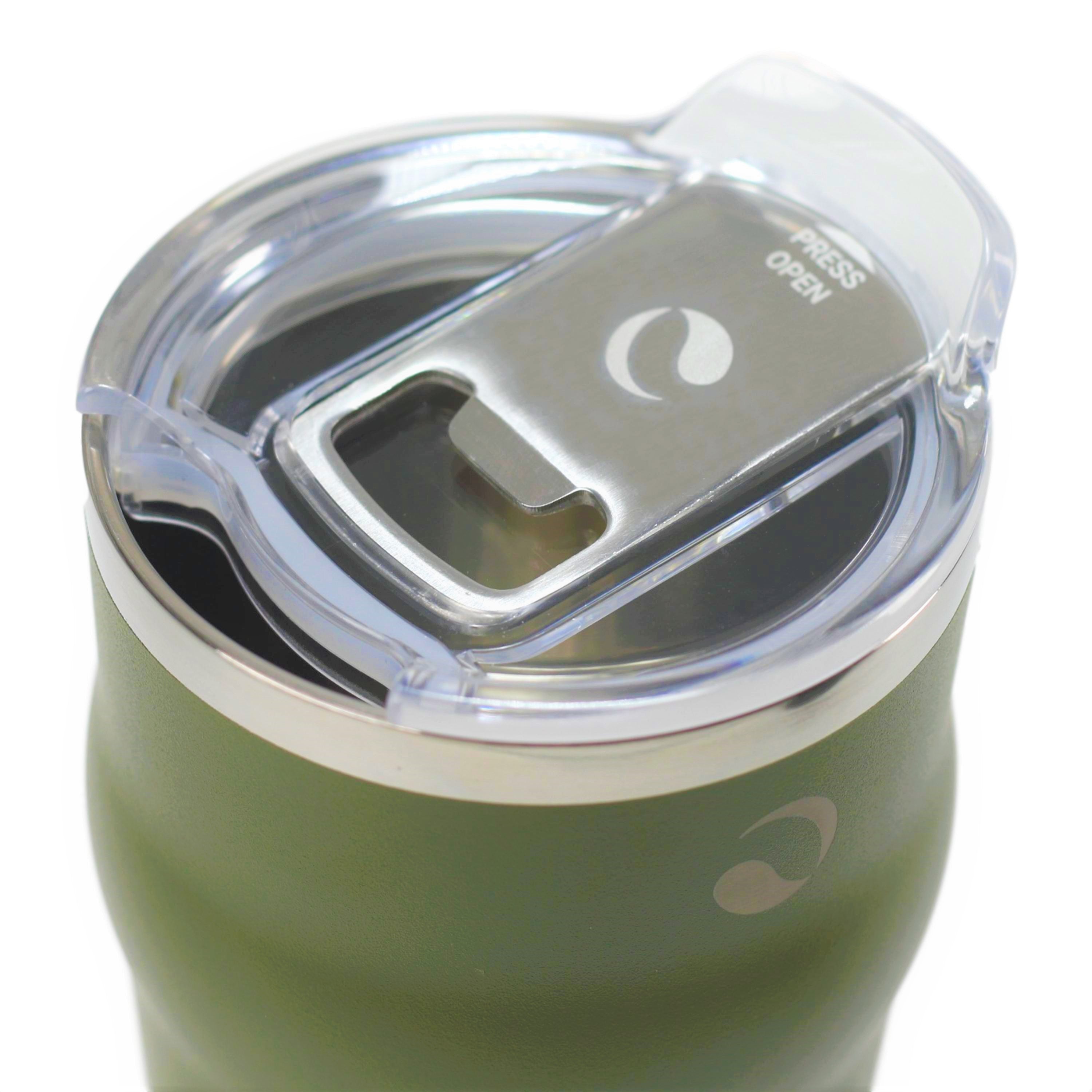 DRINCO 20oz Insulated Tumbler Beer Mug-Bottle Opener THOR-(Forest) by Orchid Lavender Tumblers