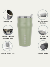 DRINCO 20oz Insulated Tumbler Beer Mug-Bottle Opener THOR-(Forest) by Orchid Lavender Tumblers