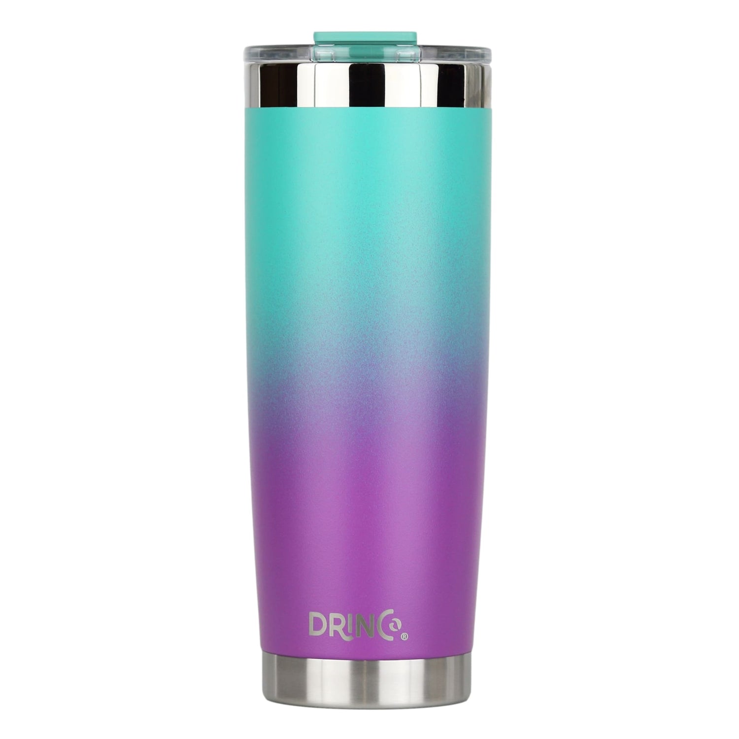 DRINCO® 20oz Insulated Tumbler Spill Proof Lid 2 Straws(Ombre Teal) by Orchid Lavender Tumblers