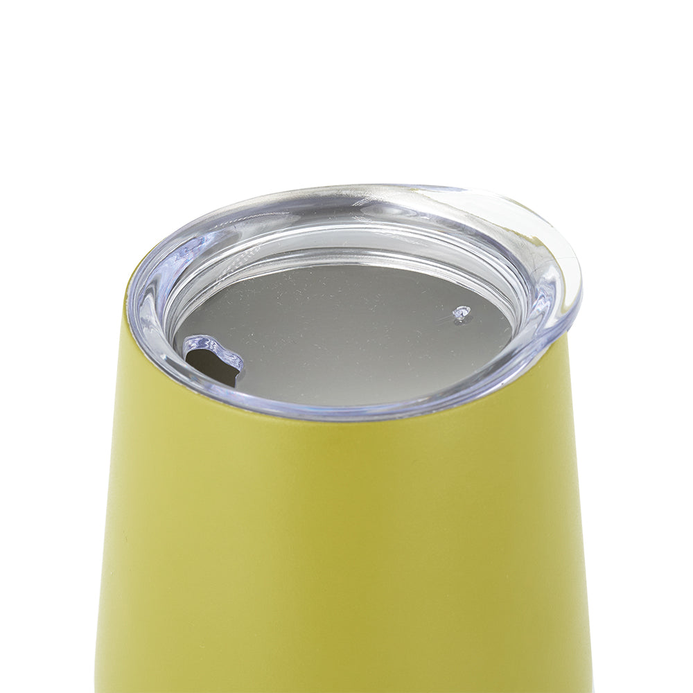 DRINCO® 12oz Insulated Wine Tumbler Glass (Martini Green) by Orchid Lavender Tumblers