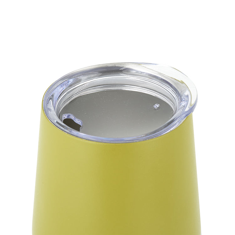 DRINCO® 12oz Insulated Wine Tumbler Glass (Martini Green) by Orchid Lavender Tumblers