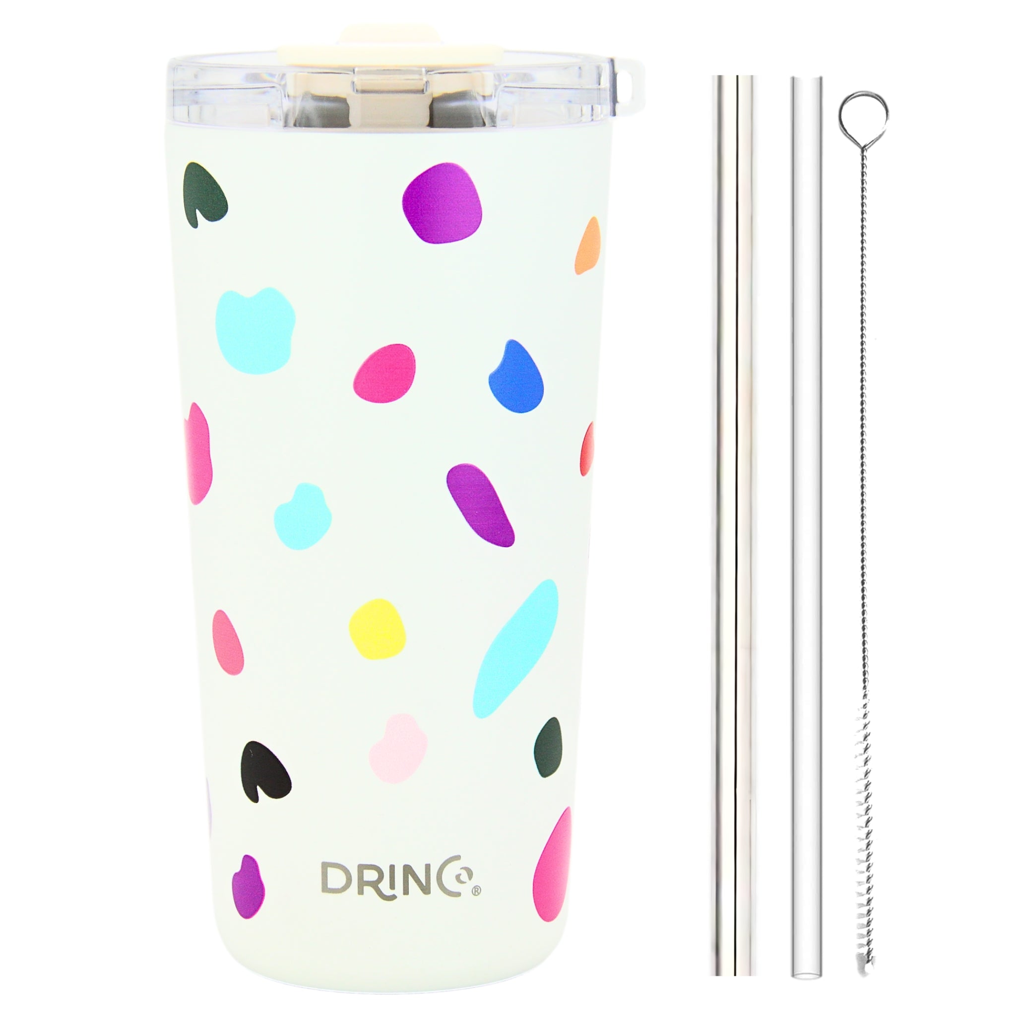 DRINCO® Seattle 20oz Insulated Tumbler Leakproof w/straw-Blots by Orchid Lavender Tumblers
