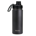 DRINCO® 18oz Stainless Steel Sport Water Bottle - Black by Orchid Lavender Water Bottles