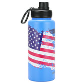 DRINCO® 32oz Stainless Steel Water Bottle-US Flag Color-Royal Blue by Orchid Lavender Water Bottles