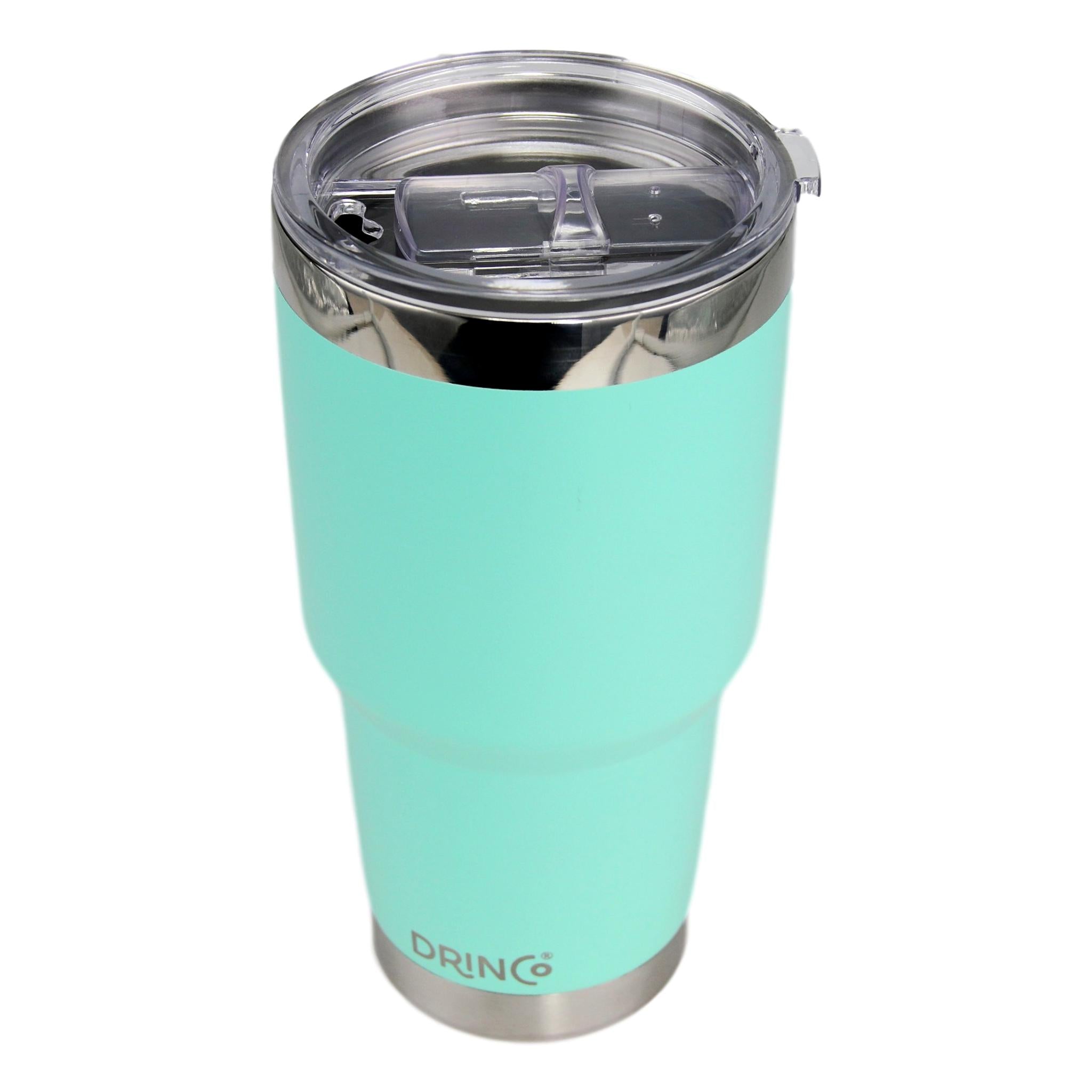 DRINCO® 30oz Insulated Tumbler Spill Proof Lid w/2 Straws (Teal) by Orchid Lavender Tumblers