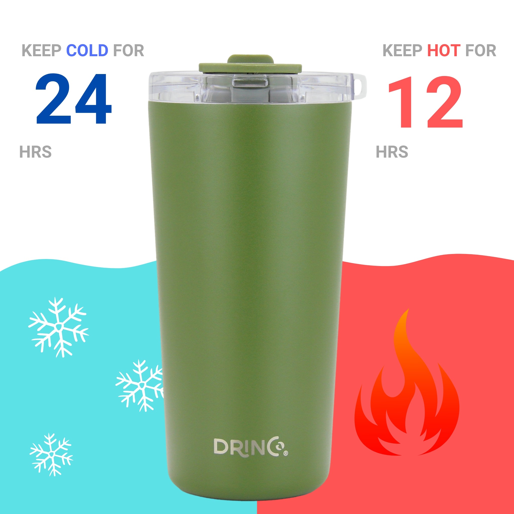 DRINCO® Seattle 20oz Insulated Tumbler Spill Proof Lid w/straw-Forest by Orchid Lavender Tumblers