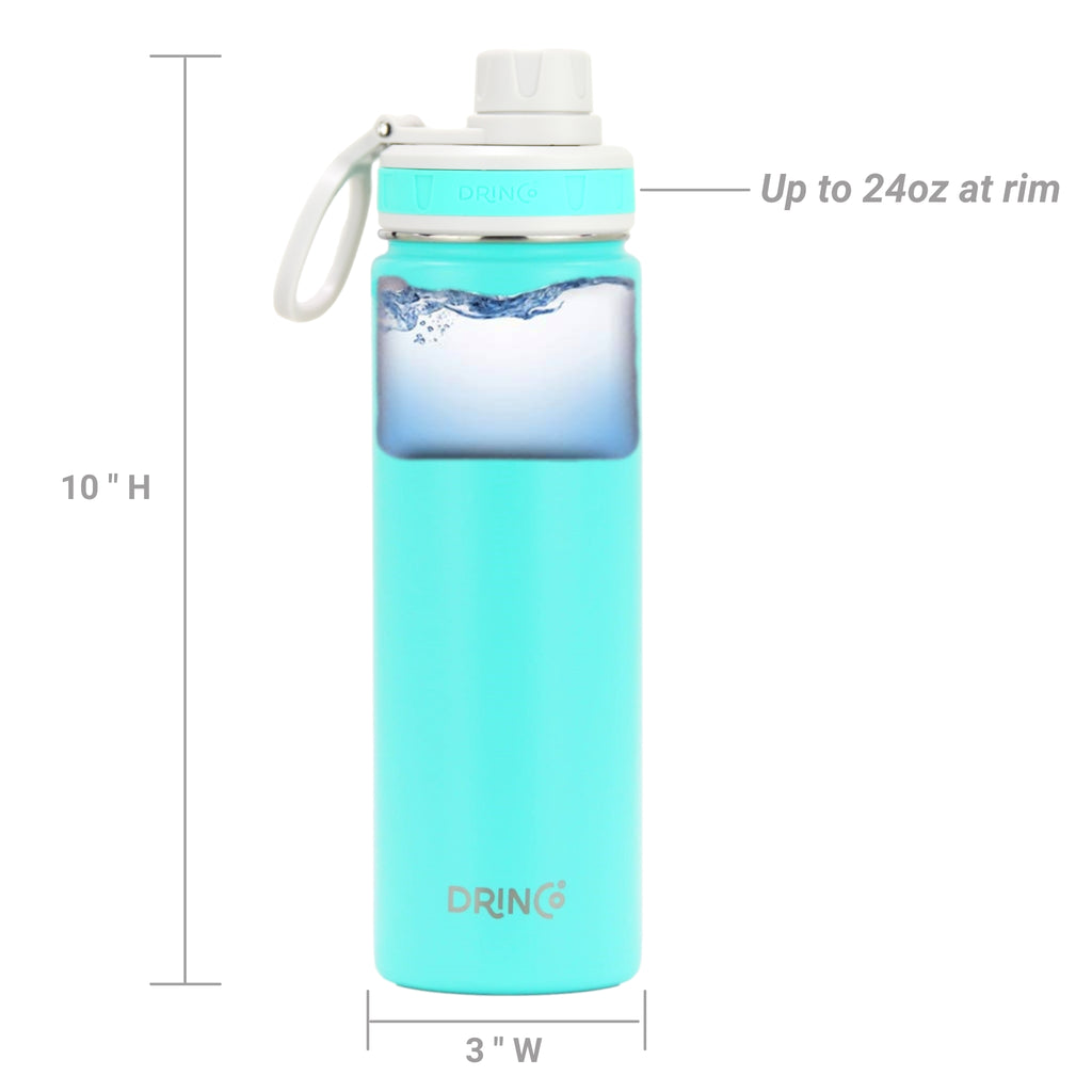 DRINCO® 22oz Stainless Steel Sport Water Bottle - Teal by Orchid Lavender Water Bottles