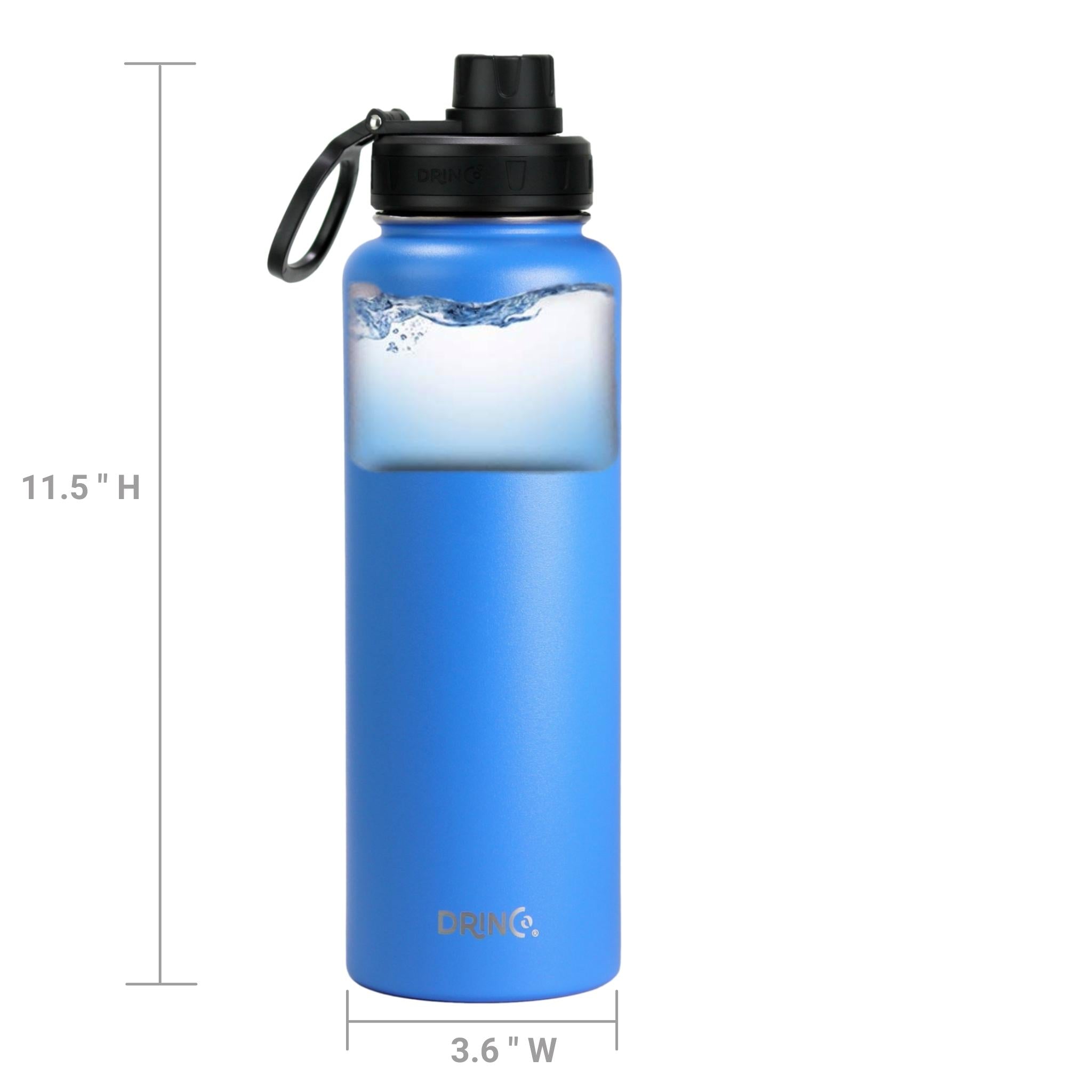 DRINCO® 40oz Stainless Steel Sport Water Bottle - Royal Blue by Orchid Lavender Water Bottles