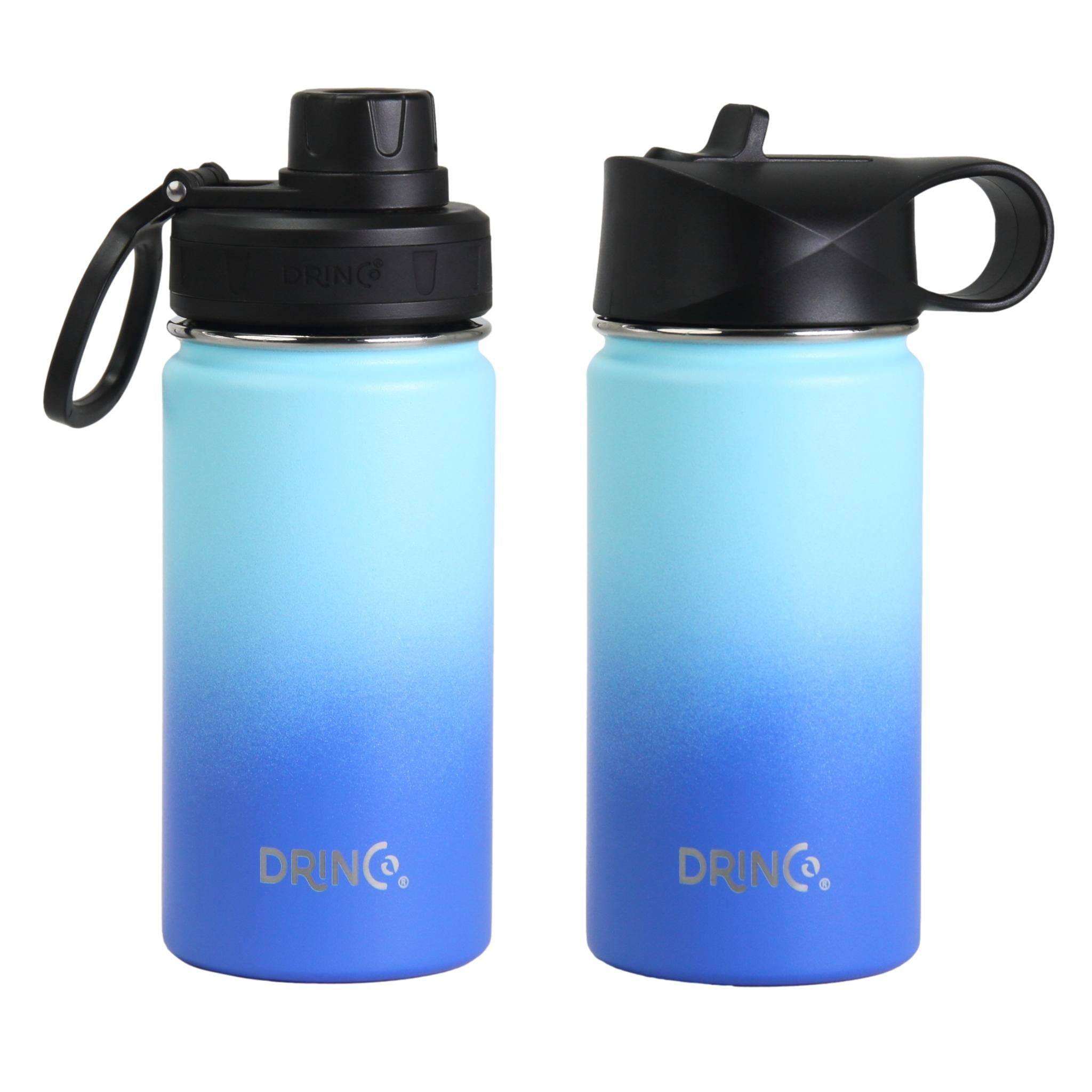 DRINCO® 14oz Stainless Steel Sport Water Bottle - Morning Sky Blue by Orchid Lavender Water Bottles