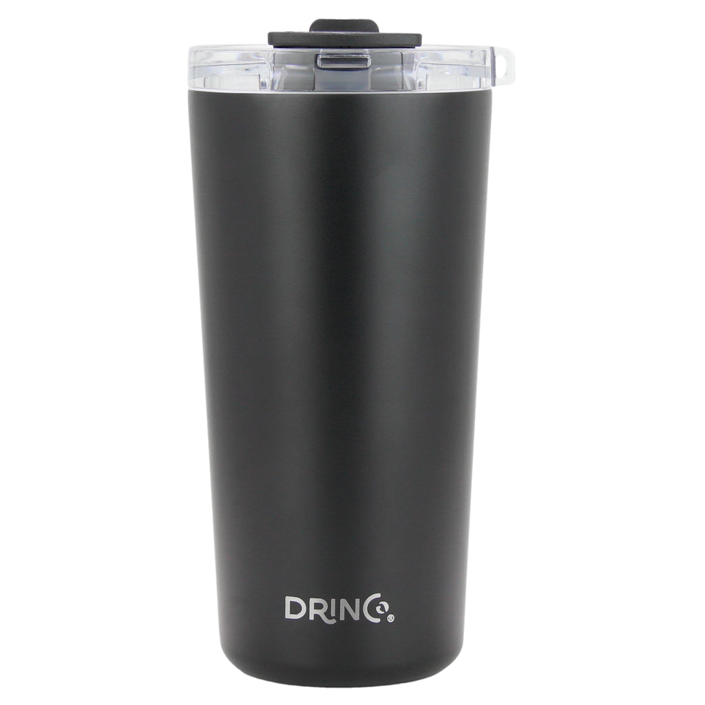 DRINCO® Seattle 20oz Insulated Tumbler Spill Proof Lid w/straw-Black by Orchid Lavender Tumblers