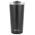 DRINCO® Seattle 20oz Insulated Tumbler Spill Proof Lid w/straw-Black by Orchid Lavender Tumblers