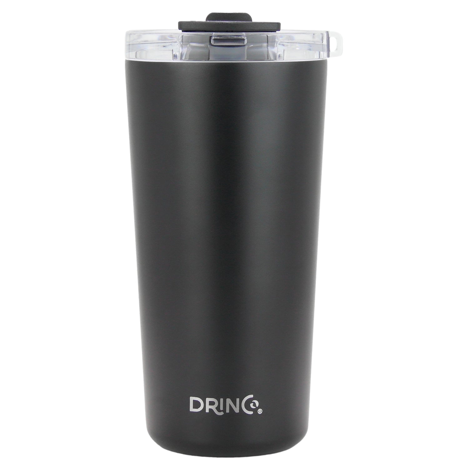 DRINCO® Seattle 20oz Insulated Tumbler Spill Proof Lid w/straw-Black by Orchid Lavender Tumblers