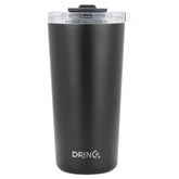 DRINCO® Seattle 20oz Insulated Tumbler Spill Proof Lid w/straw-Black by Orchid Lavender Tumblers
