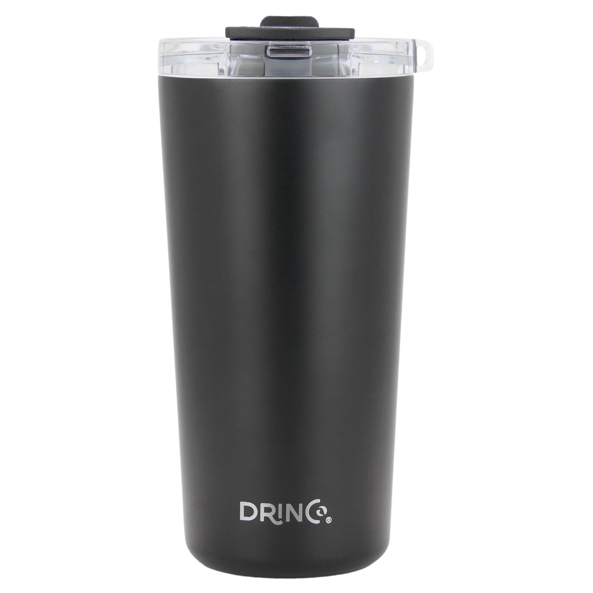 DRINCO® Seattle 20oz Insulated Tumbler Spill Proof Lid w/straw-Black by Orchid Lavender Tumblers