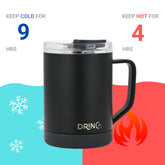 DRINCO® 16 oz Coffee Mug Vacuum Insulated Camping Mug Double Wall by Orchid Lavender Outdoor Recreation