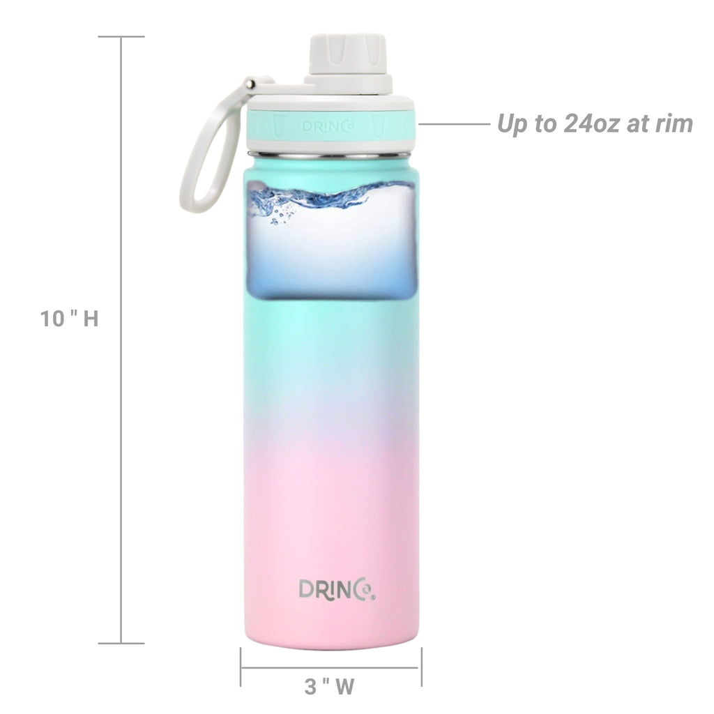 DRINCO® 22oz Stainless Steel Sport Water Bottle - Macaron by Orchid Lavender Water Bottles