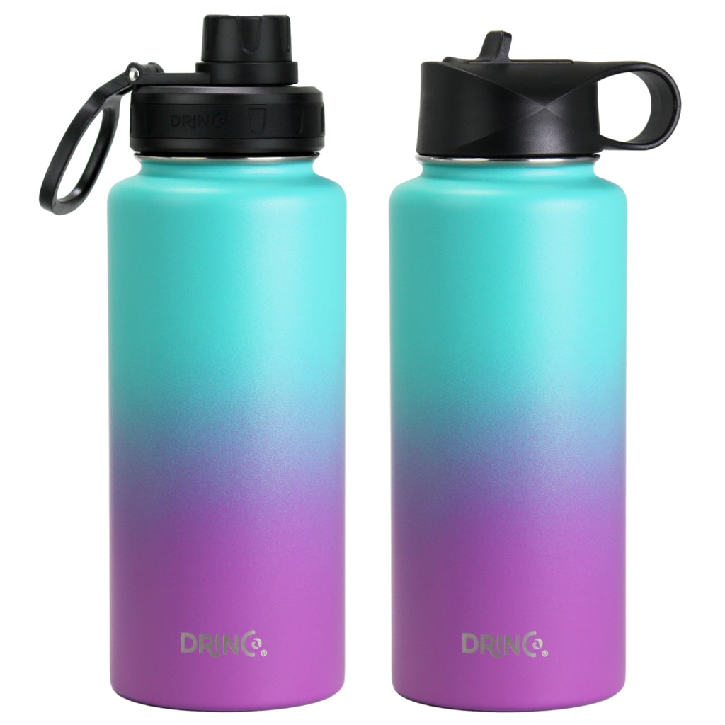 DRINCO® 32oz Stainless Steel Water Bottle - Ombre Fuchsia Teal by Orchid Lavender Water Bottles