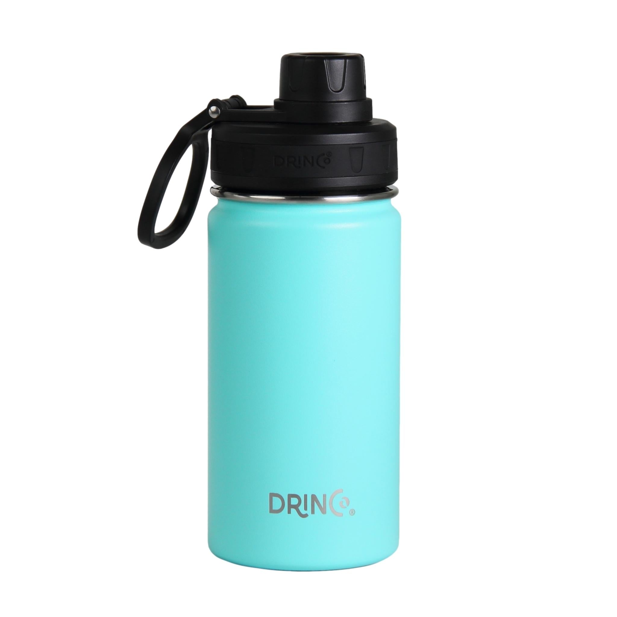 DRINCO® 14oz Stainless Steel Sport Water Bottle - Teal by Orchid Lavender Outdoor Recreation