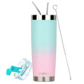 DRINCO® 20oz Insulated Tumbler Spill Proof Lid 2 Straws(Macaron) by Orchid Lavender Tumblers
