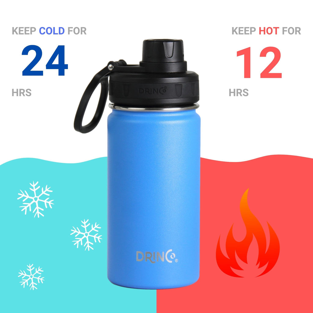 DRINCO® 14oz Stainless Steel Sport Water Bottle - Royal Blue by Orchid Lavender Water Bottles