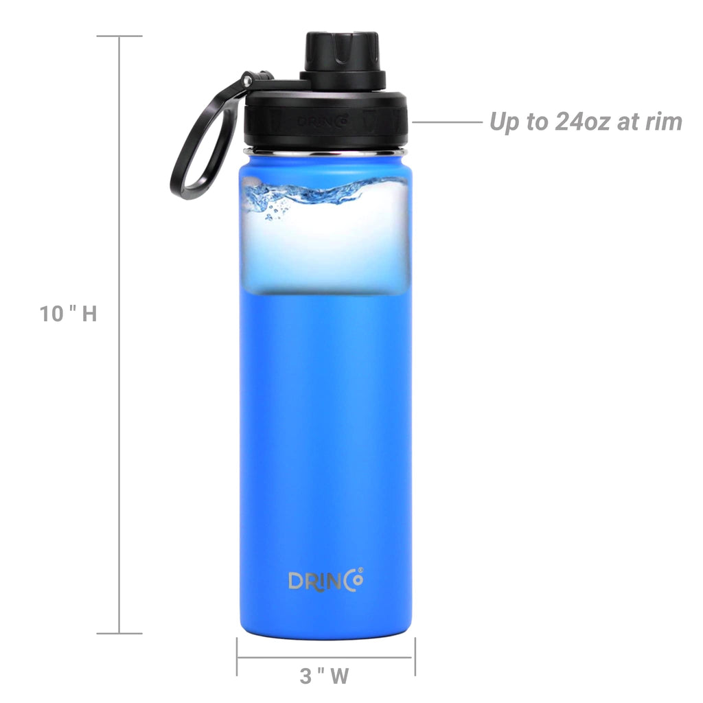 DRINCO® 22oz Stainless Steel Sport Water Bottle - Royal Blue by Orchid Lavender Water Bottles