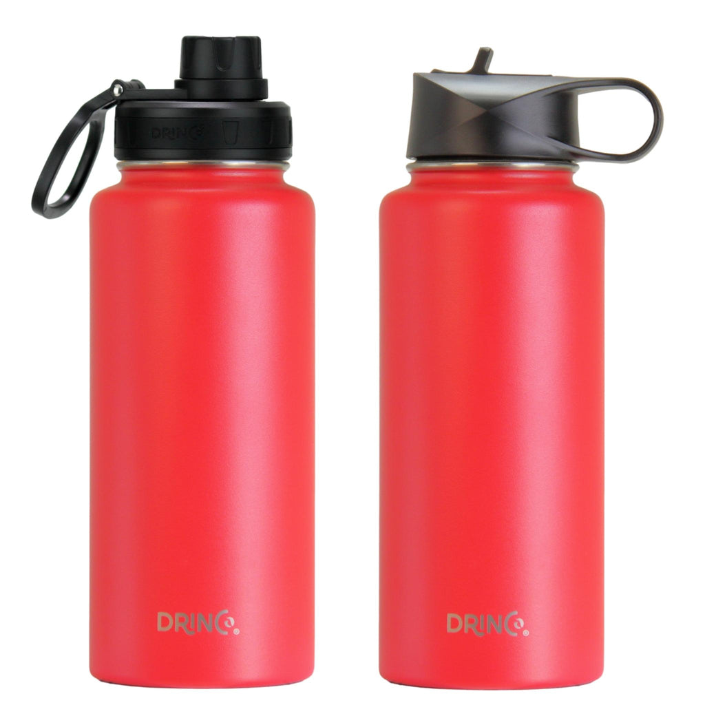 DRINCO® 32oz Stainless Steel Water Bottle - Barn Red by Orchid Lavender Water Bottles