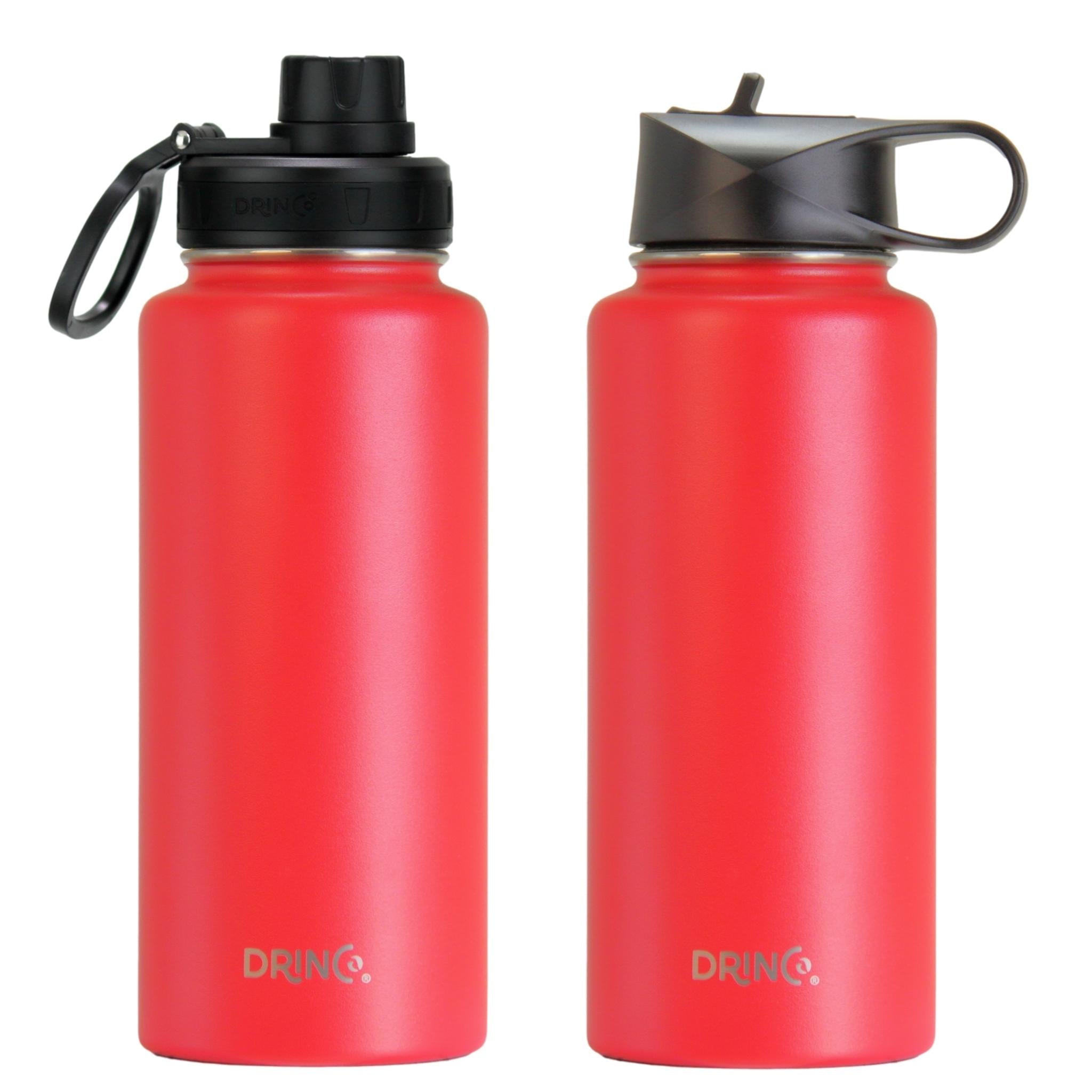 DRINCO® 32oz Stainless Steel Water Bottle - Barn Red by Orchid Lavender Water Bottles