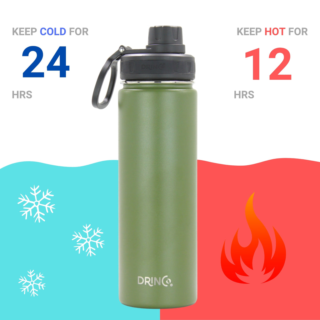 DRINCO® 22oz Stainless Steel Sport Water Bottle - Forest by Orchid Lavender Water Bottles