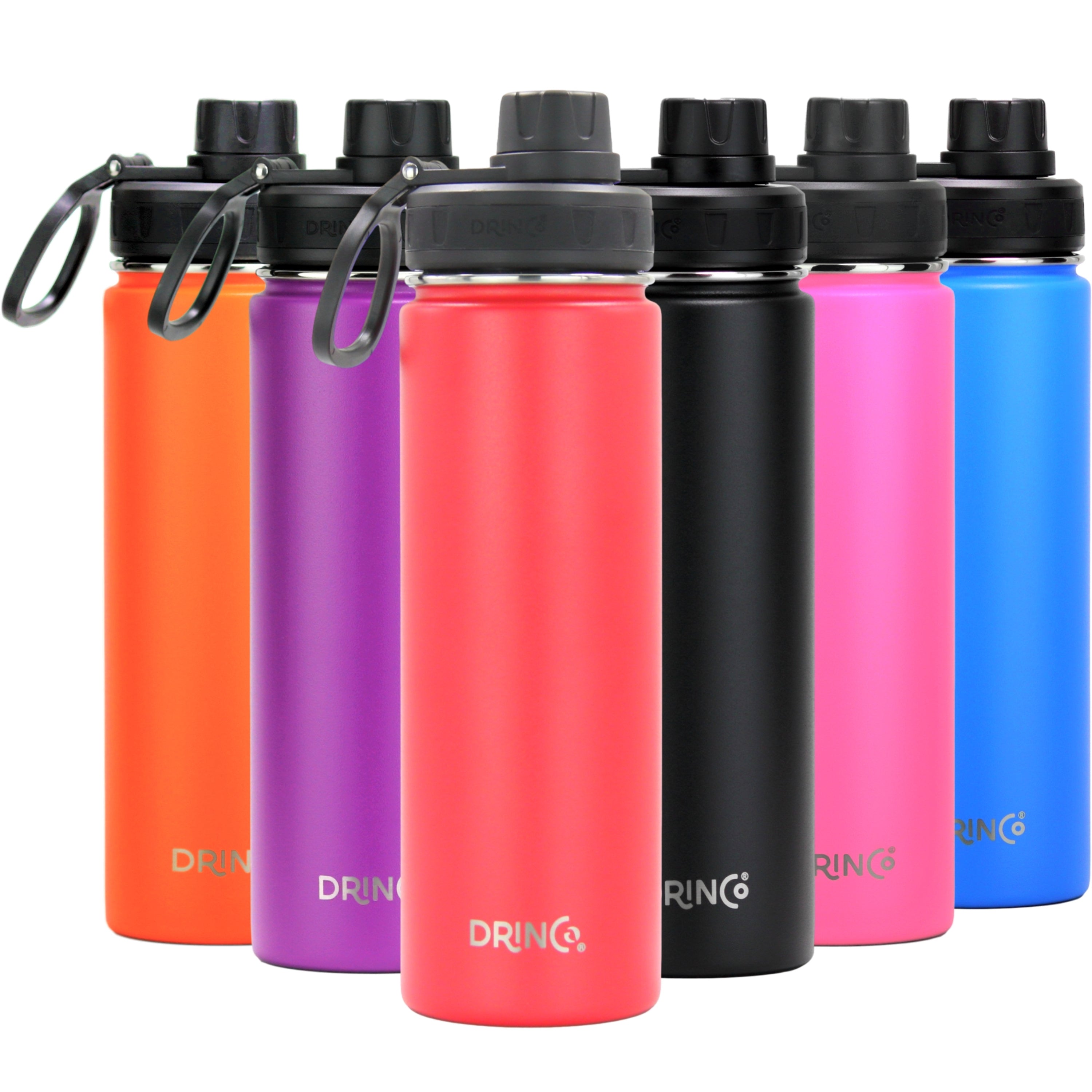 DRINCO® 22oz Stainless Steel Sport Water Bottle - Barn Red by Orchid Lavender Water Bottles