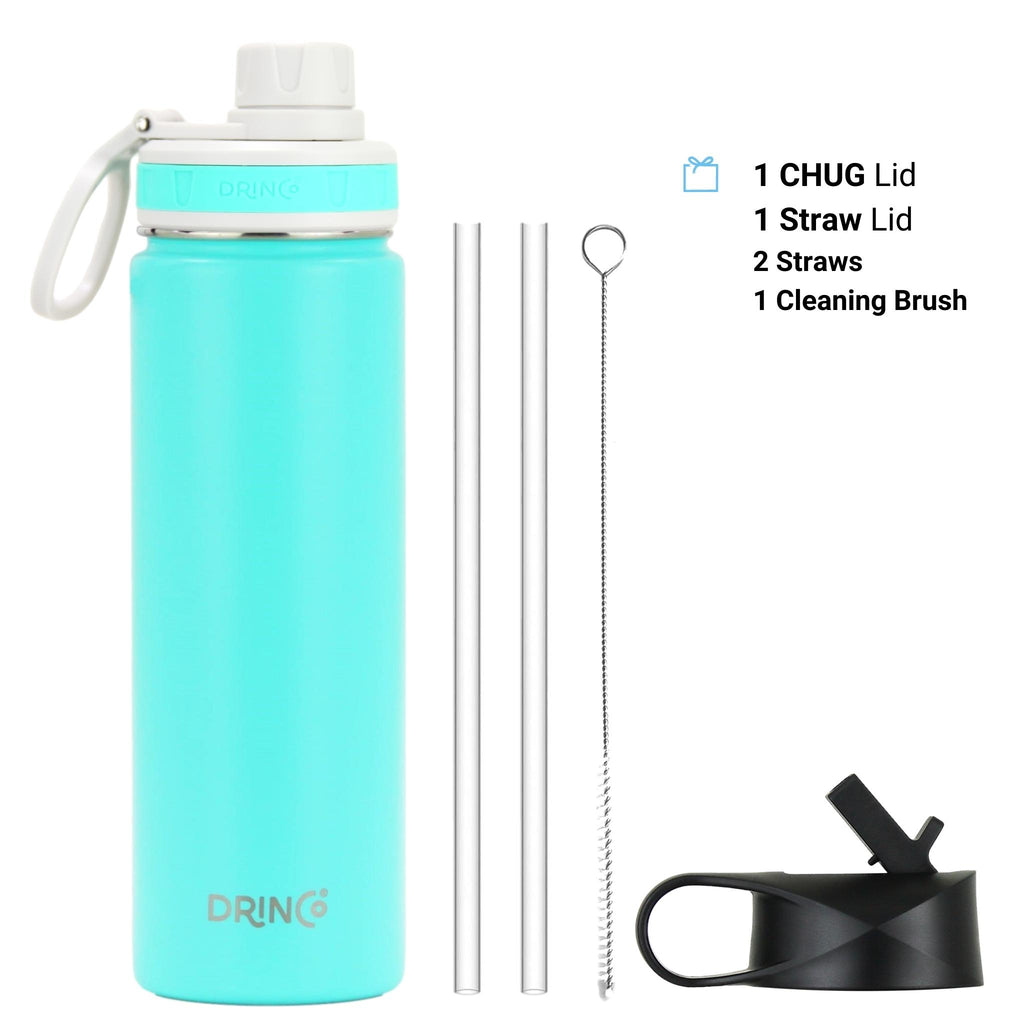 DRINCO® 22oz Stainless Steel Sport Water Bottle - Teal by Orchid Lavender Water Bottles