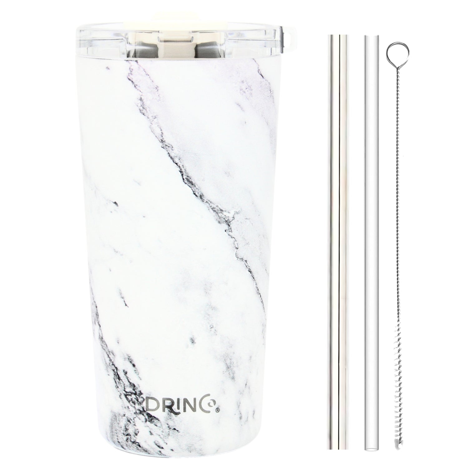 DRINCO® Seattle 20oz Insulated Tumbler Leakproof-Calacatta Marble by Orchid Lavender Tumblers