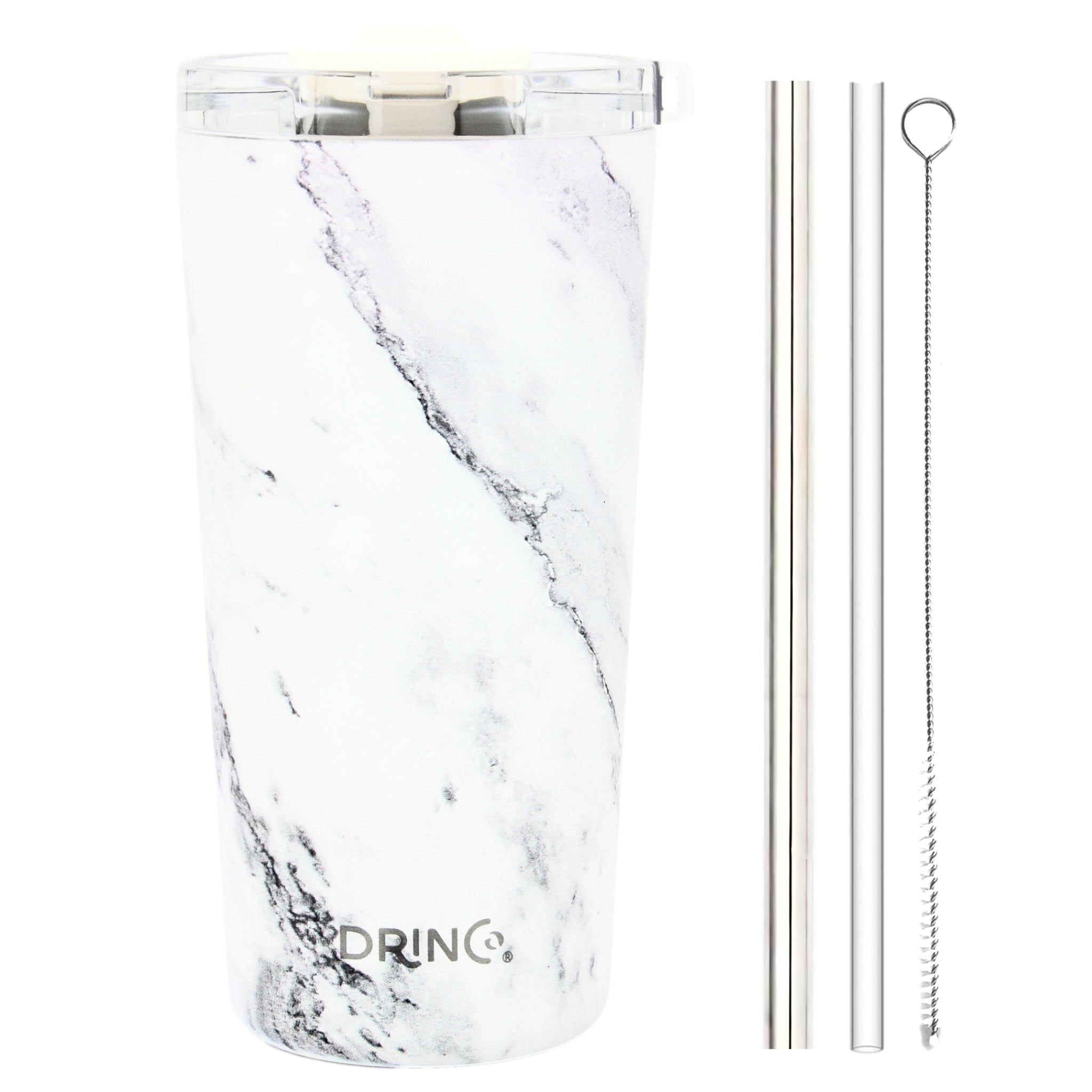 DRINCO® Seattle 20oz Insulated Tumbler Leakproof-Calacatta Marble by Orchid Lavender Tumblers
