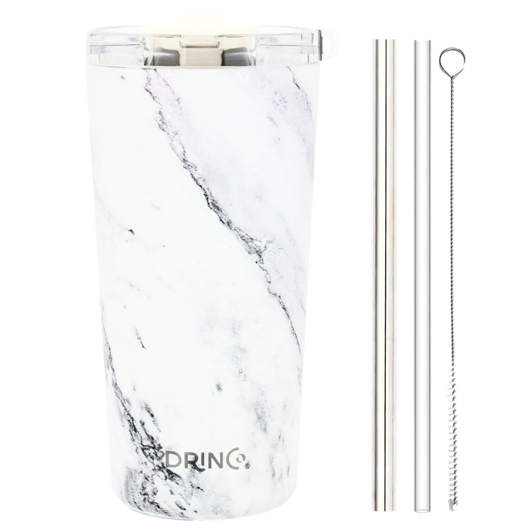 DRINCO® Seattle 20oz Insulated Tumbler Leakproof-Calacatta Marble by Orchid Lavender Tumblers