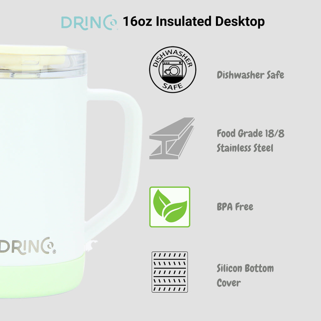 DRINCO® 16 oz Coffee Mug Vacuum Insulated Camping Mug Double Wall by Orchid Lavender Outdoor Recreation