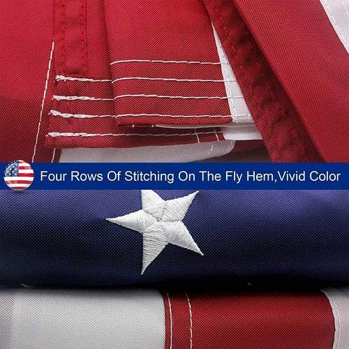 American Flag Outdoor Heavy Duty Embroidered Stars USA Flag by Cosmic Inventory Decorative Flags