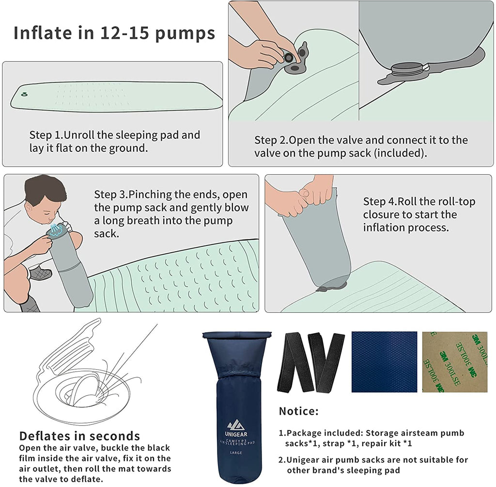 Camfy P3 Air Sleeping Pad by Indigo Eurybia Outdoor Recreation