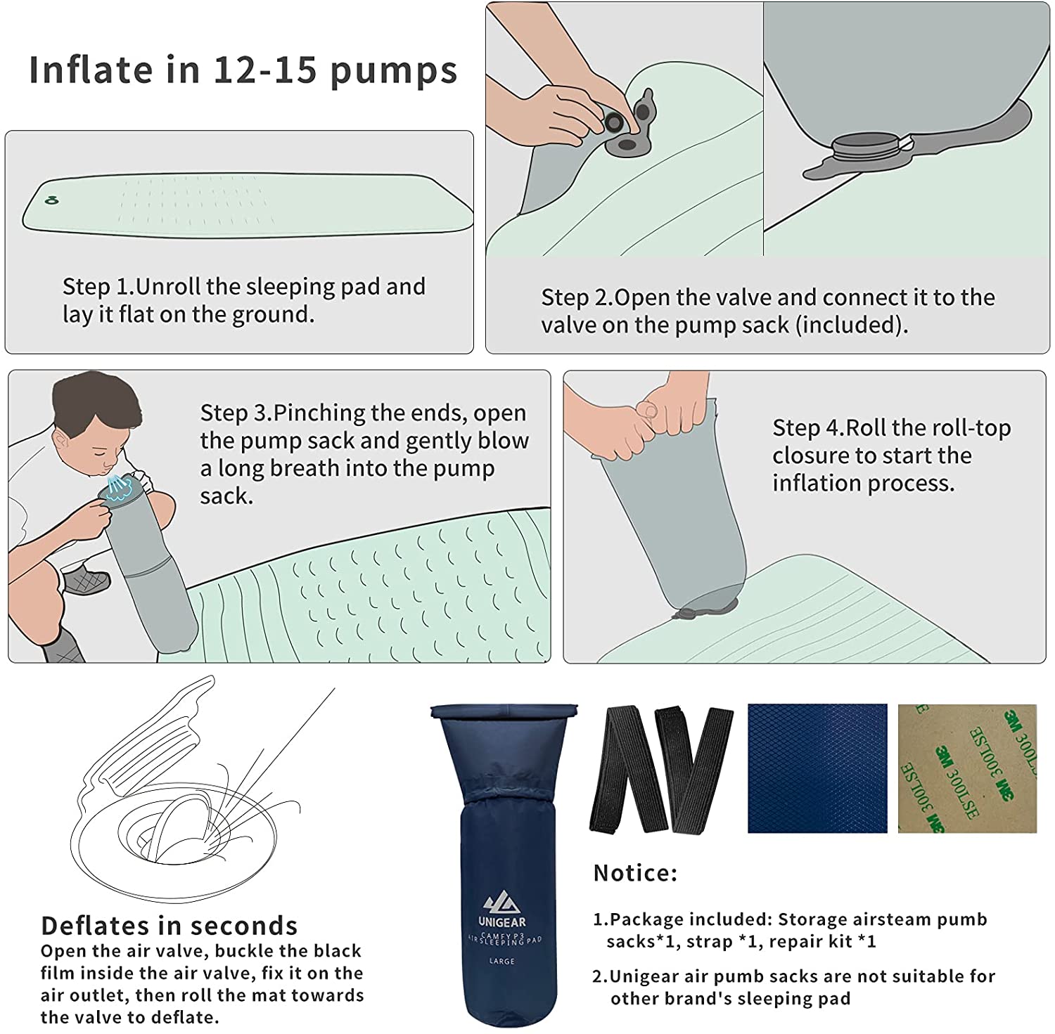 Camfy P3 Air Sleeping Pad by Indigo Eurybia Outdoor Recreation
