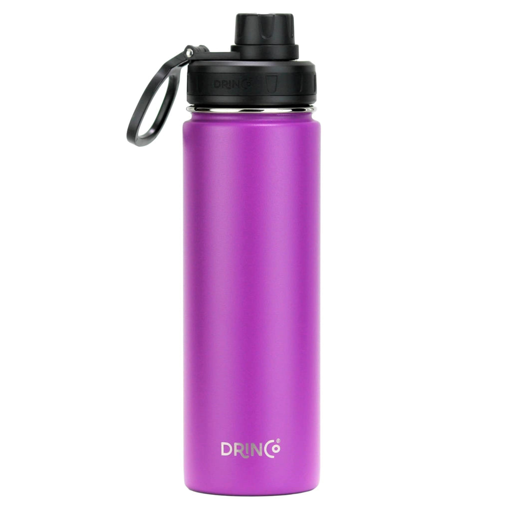 DRINCO® 22oz Stainless Steel Sport Water Bottle - Deep Purple by Orchid Lavender Water Bottles