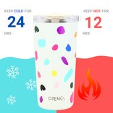 DRINCO® Seattle 20oz Insulated Tumbler Leakproof w/straw-Blots by Orchid Lavender Tumblers