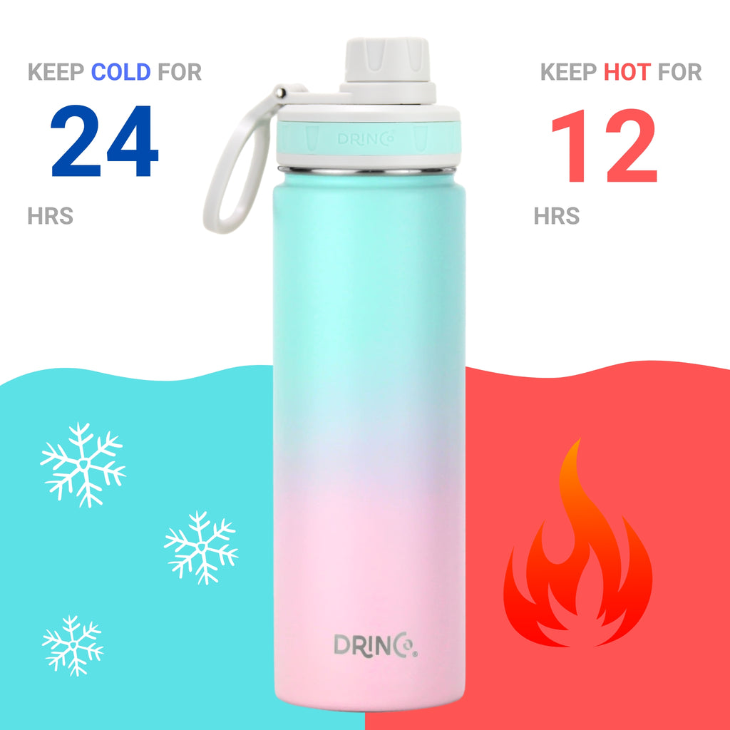 DRINCO® 22oz Stainless Steel Sport Water Bottle - Macaron by Orchid Lavender Water Bottles
