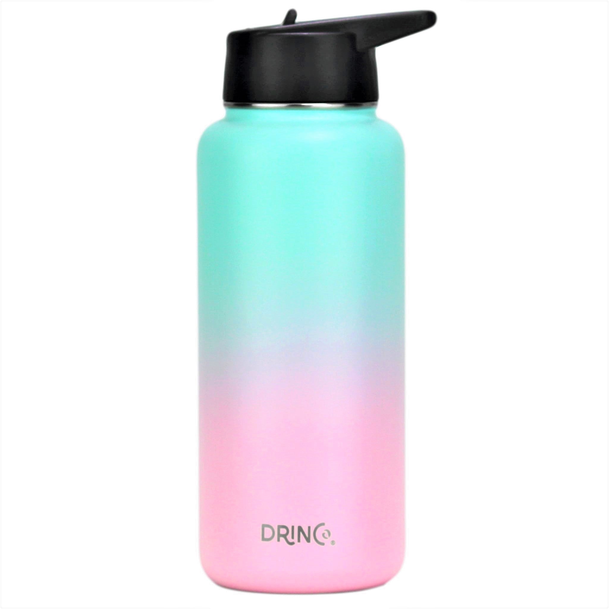 DRINCO® 32oz Stainless Steel Water Bottle (3 lids) - Macaron by Orchid Lavender Water Bottles